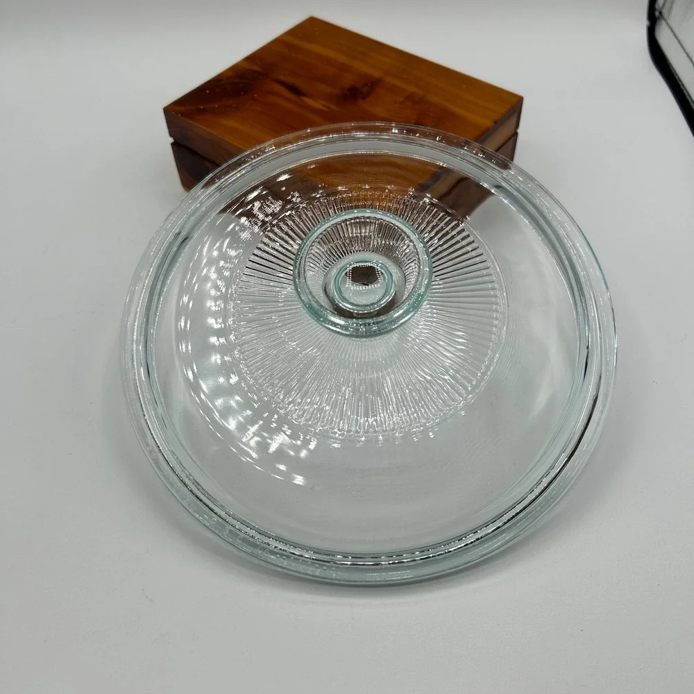 Vintage Pyrex G-6-C 06 Clear Ribbed Glass Replacement Lid 7.5 Inch Round